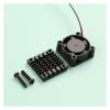 10 PCS 25x25mm 25 * 50mm Radiator and 5V 12V Cooling Fan Combination Aluminum Radiator Small Cooler(Color:50x25mm Radiator) view 2