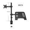 AVXANKTG Dual LCD Monitor Desktop Mount Fully Adjustable Stand with Extra Laptop Tray for laptops up to 17" and Screens up to 32" M076(Color:M076) view 2