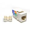 AEONS Cat6 RJ45 Keystone Jack, UL listed, Ethernet Punch down w/Termination Cap, 20-Pack, White view 2