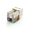 AEONS Cat6 RJ45 Keystone Jack, UL listed, Ethernet Punch down w/Termination Cap, 20-Pack, White view 3