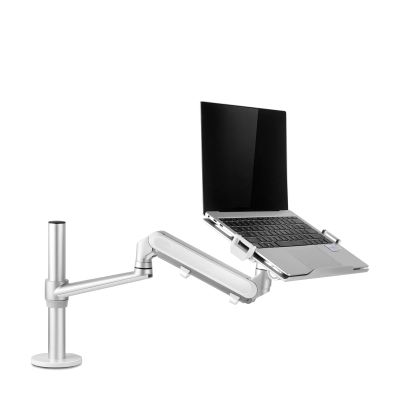 AVXANKTG OL-1S PRO Dual-Purpose Aluminum 12-17 inch Laptop Stand with Gas Spring arm + VESA Monitor mounting Head 75/100 mm Load 8 kg(Color:Silver)