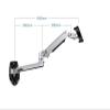 AVXANKTG V62W-450 Wall Mounted Full Motion Monitor Mounting Arm Aluminum Mechanical Spring Arm Monitor Stand Bracket(Color:Black -17cm Pole) view 4