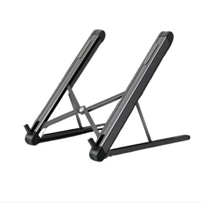 JFUDJKLI JP-2 Easy Folding Aluminum 11-15.6 Inch Laptop Stand Ultra-Light Desktop Laptop Stand Portable Laptop Stand(Color:Black)