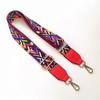 GROGG Rainbow Purse Strap 2" Wide Purse Strap Adjustable Replacement Colorful Crossbody Handbag Strap (with red leather) view 2