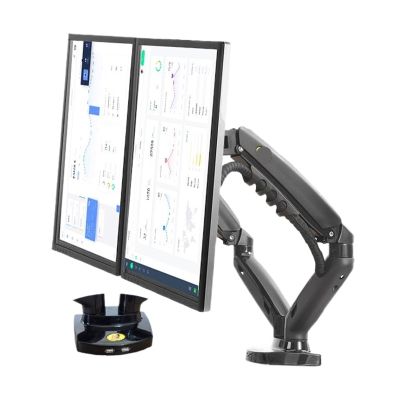 AVXANKTG F160 Gas Spring Desktop 17"-27" Dual Monitor Stand Arm with 2 USB3.0 Monitor Mounting Brackets, Each Arm Load 2-9kg(Color:2019 F160NU2)