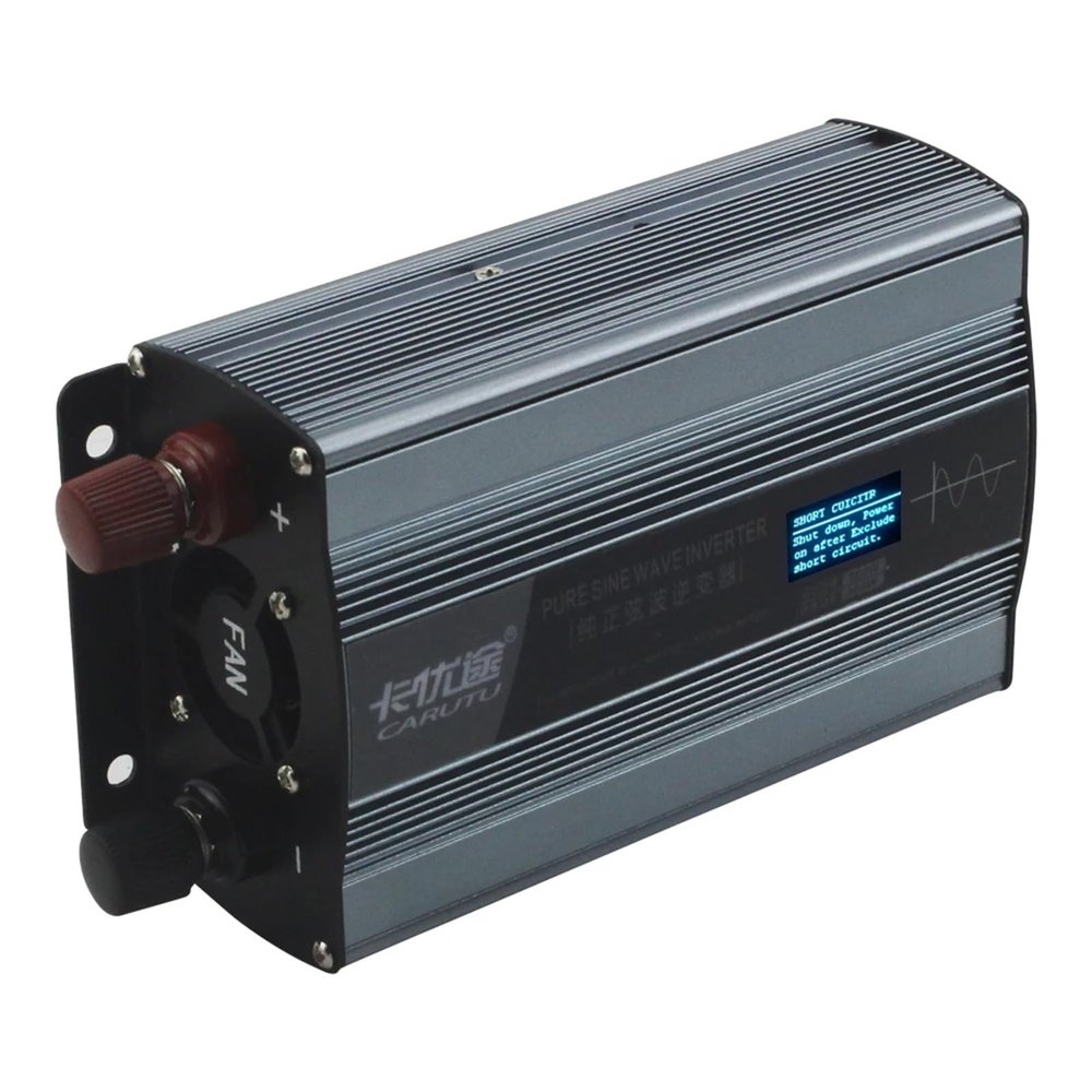 JZRYQJGJ 24v 220v Pure sine Wave Inverter Full 300W Peak 600W Solar Inverter Pure sine with Fault prompts Display for Light Computer Fan(Size:24V,Color:230V_Universal)