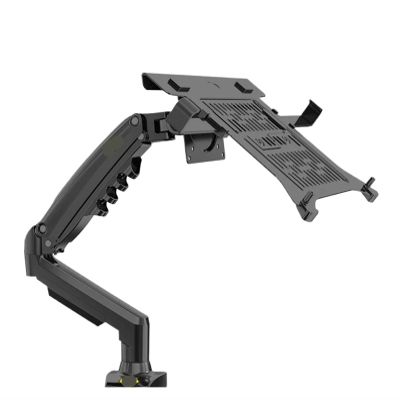 WPTGODGB 2-in-1 F80 + FP-2 for 17-30 inch Monitor + 10-17 inch Laptop Desktop Stand Laptop mounting Bracket Laptop clamp(Color:Black with No USB)
