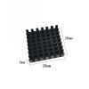 10 Pcs 28 * 28 * 6MM (Black Broken Slot) Aluminum Radiator Cooler 28x28x6 view 2