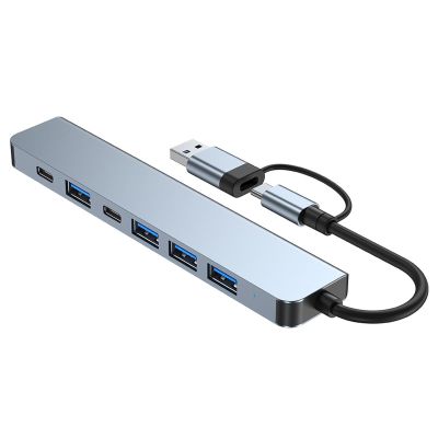 GMBYLBY 7 Port USB C Expander USB 3.0 USB 2.0 Hub Type C Splitter Type C Dock Multiport Adapter USB Expander for Phone Tablet USB Hub with Multiple Ports