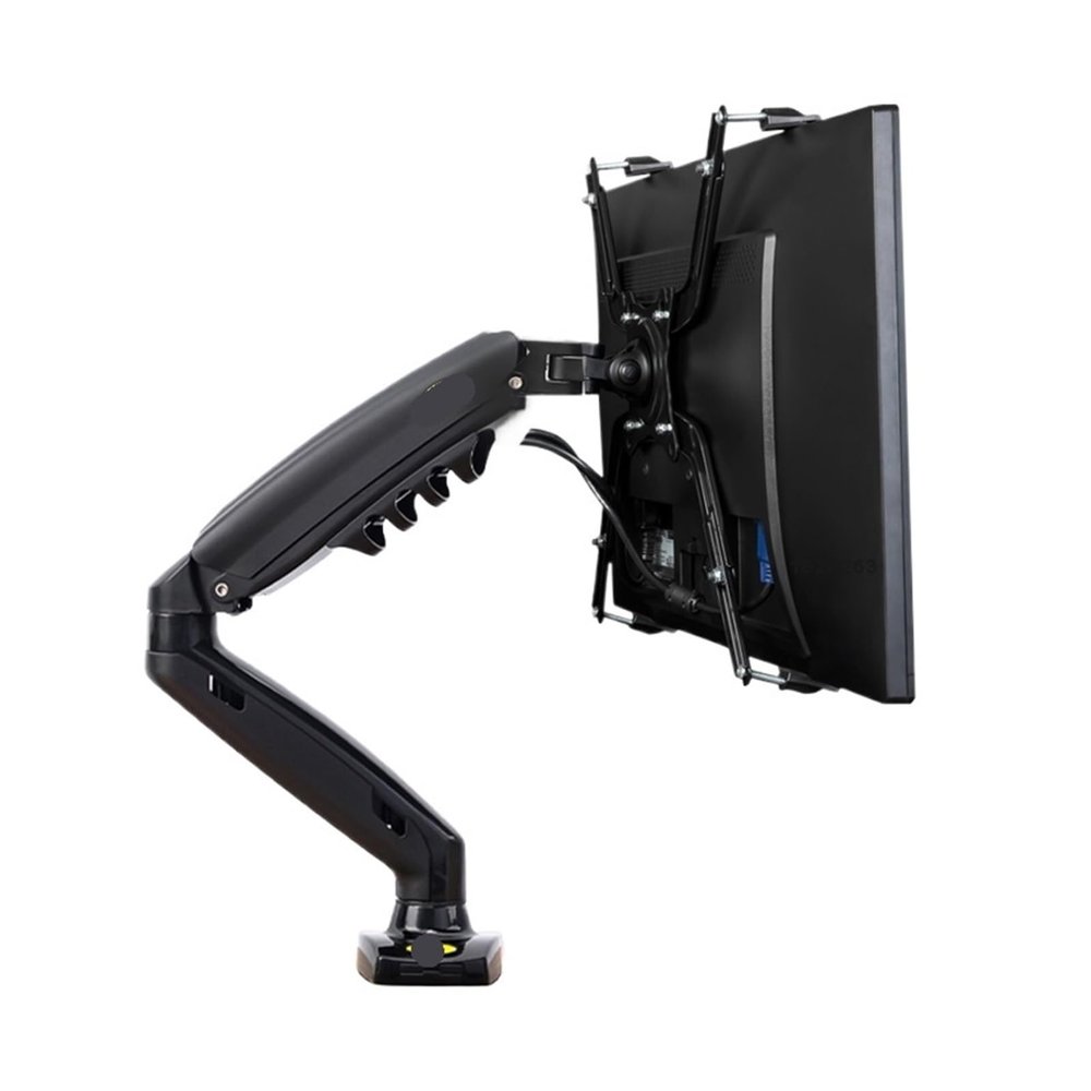 AVXANKTG F80 + FP-1 Extension for 17-27 inch LED Monitor Stand arm Without VESA Hole Gas Spring Full Motion Gas strut Flexible mounting Load 2-9 kg