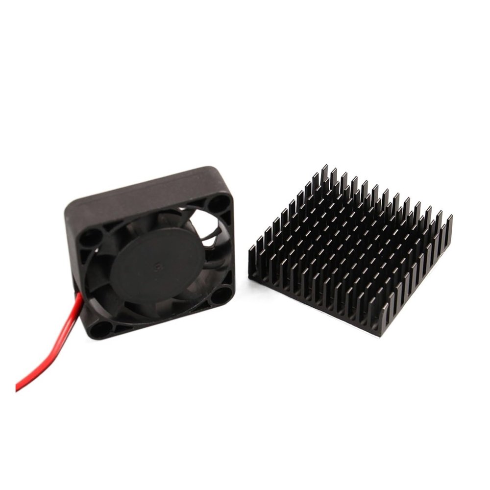 10 PCS Mini Cooling Fan DC 3.7V 5V 12V 24V Radiator 40x40mm 4010 Brushless XH2.54 2 Pin Cooler Radiator Combo(Color:12V Fan and Heatsink)