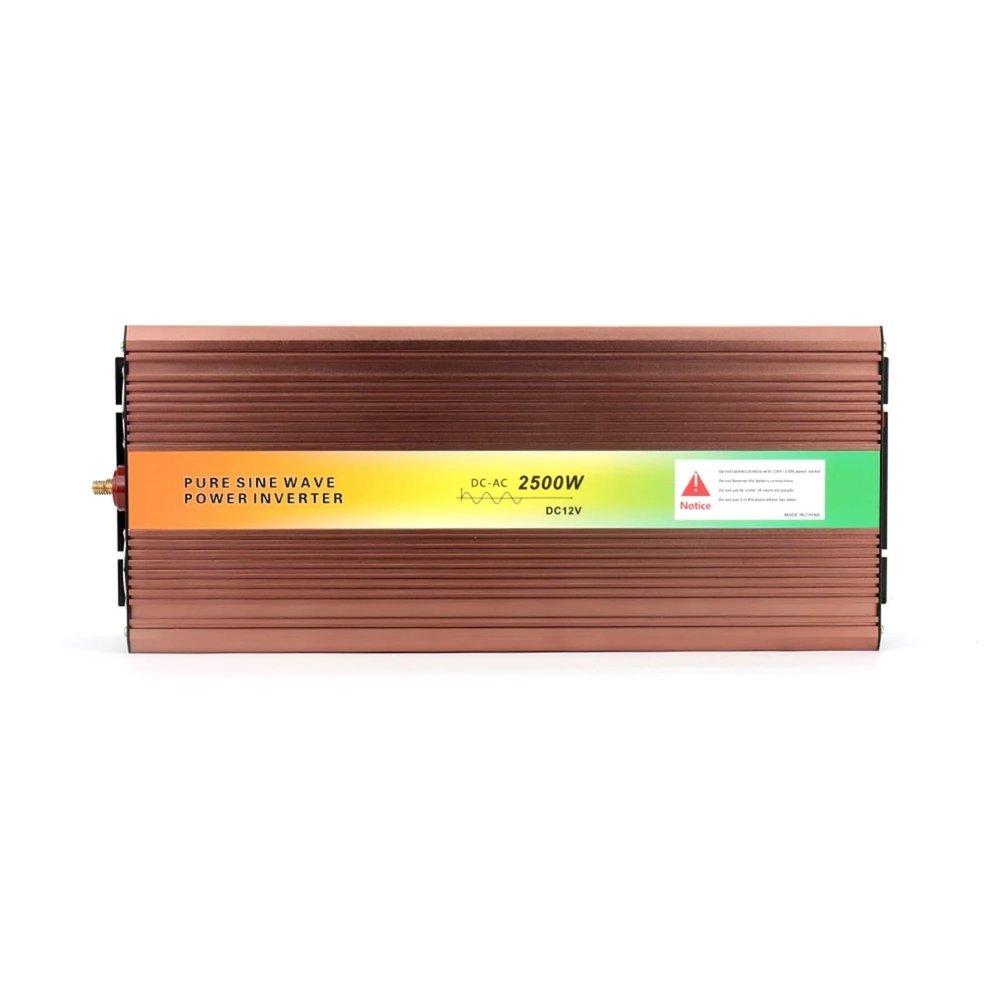 JZRYQJGJ 1000W 1500W 2000W 2500W Pure sine Wave Inverter 12v 230v Converter Pure Wave Solar Inverter DC12v/24v to AC 220V-230V(Color:2500W 12V,Size:220V-230V 50HZ_Universal)