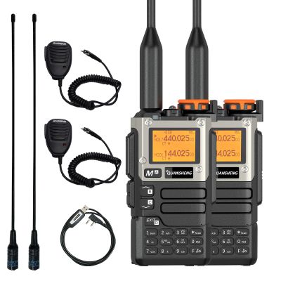 2 Pack QUANSHENG UV-K5 8 Radio DTMF Walkie Talkie with NOAA Weather Forecast Type-c Charging Dual Band UV-K6 Upgede Version UV-K5 Two Way Radio with Speaker Mic Kit