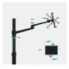 AVXANKTG Floor Standing Field Stand Set 5-in-1 with 10-Inch LED Ring Light Microphone Mount Laptop Stand Cell Phone Stand view 3