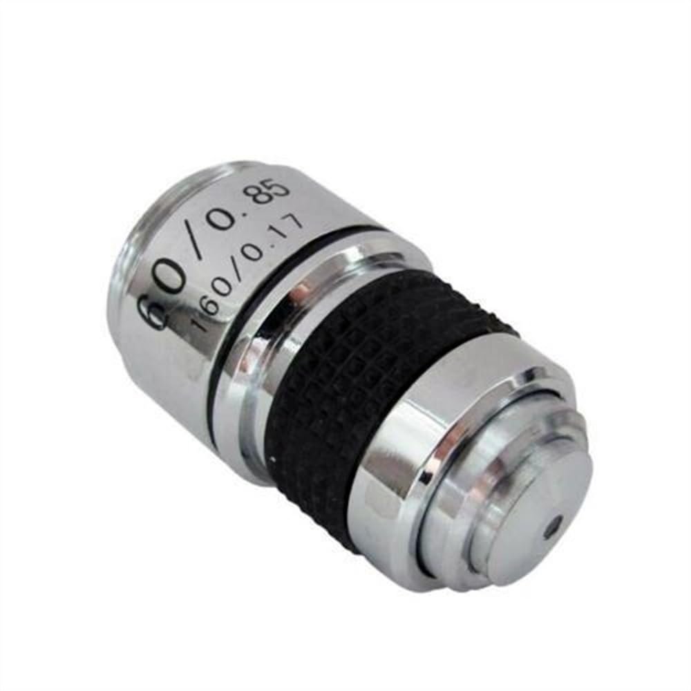 JOEBO Microscope Kit 185 Achromatic Objective Lens Biological Microscope Objective Lens 4X 10X 20X 40X 60X 100X 1PC Microscope Lens Adapters(Size:60x)