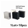 10pcs 8.8 * 8.8 * 5mm Computer Cooler Radiator Aluminum for Electronic Chip Cooling Cooling Pad 9x9x5mm(Color:Black 10pcs) view 2