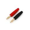 10Pcs 4mm Red and Black Wire Solder Type Gold Plate Male Banana Plug Connector view 3
