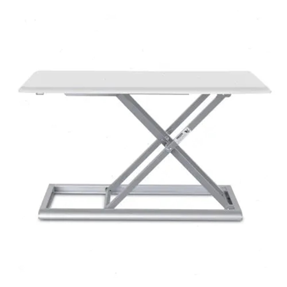 AVXANKTG ID-30 Aluminum Simple Height Adjustment Sit-Stand Desk Lift Foldable Laptop Desk Monitor Stand with Keyboard Tray(Color:White)