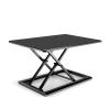 AVXANKTG ID-30 Aluminum Simple Height Adjustment Sit-Stand Desk Lift Foldable Laptop Desk Monitor Stand with Keyboard Tray(Color:White) view 3