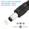 PATIKIL 3Ft Male to Male 5.5x2.5mm DC Power Extension Cable, 6 Pcs 24AWG Wire Adapter Connector Charging Cord for LED Strip DVR Router Camera, Black view 2