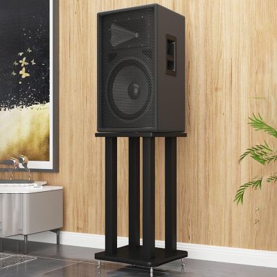 CHZDPP Large Universal Surround Sound Speaker Stand with Anti-Vibration Feet, Bookshelf Speaker Stands for Perform Market Theater, Outdoor Media Stereo Stand(Size:46x46x100cm/18.1x18.1x39.4in)