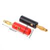 10 Pcs 4mm Gold Plated Speaker Wire Cable Screw Banana Plug Connector view 3
