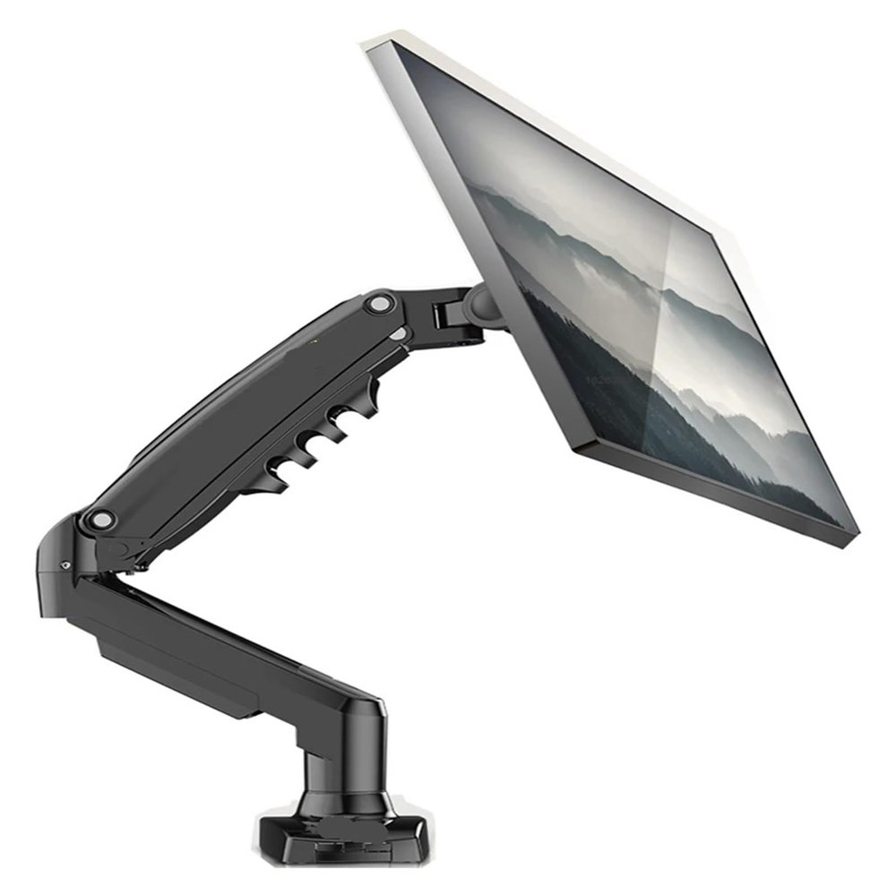 JFUDJKLI F80 Desktop Gas Spring 17-30 inch LCD LED Monitor Stand mounting arm Full Motion Monitor Stand Load Capacity 2-9 kg(Color:2023 Ver Black)