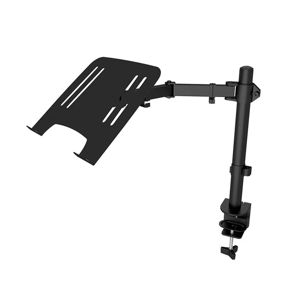 AVXANKTG 2-in-1 Monitor Desk Mount Fully Adjustable Stand with Extra Laptop Tray for Laptops Up to 17" and Screens Up to 32" M051C