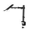 AVXANKTG 2-in-1 Monitor Desk Mount Fully Adjustable Stand with Extra Laptop Tray for Laptops Up to 17" and Screens Up to 32" M051C view 4