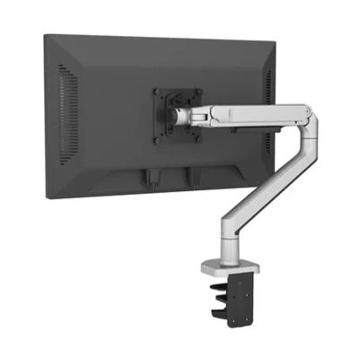 AVXANKTG V8 Aluminum Desktop Clamping 17-38 Inch Monitor Stand Mechanical Spring Arm Lift Full Motion TV Monitor Mounting Load 11kg(Color:Silver)