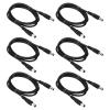 PATIKIL 3Ft Male to Male 5.5x2.1mm DC Power Extension Cable, 6 Pcs 24AWG Wire Adapter Connector Charging Cord for LED Strip DVR Router Camera, Black view 1