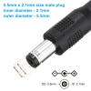 PATIKIL 3Ft Male to Male 5.5x2.1mm DC Power Extension Cable, 6 Pcs 24AWG Wire Adapter Connector Charging Cord for LED Strip DVR Router Camera, Black view 2