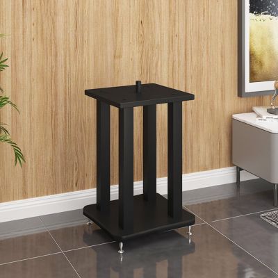 CHZDPP Large Universal Surround Sound Speaker Stand with Anti-Vibration Feet, Bookshelf Speaker Stands for Perform Market Theater, Outdoor Media Stereo Stand(Size:37x37x60cm/14.6x14.6x23.6in)
