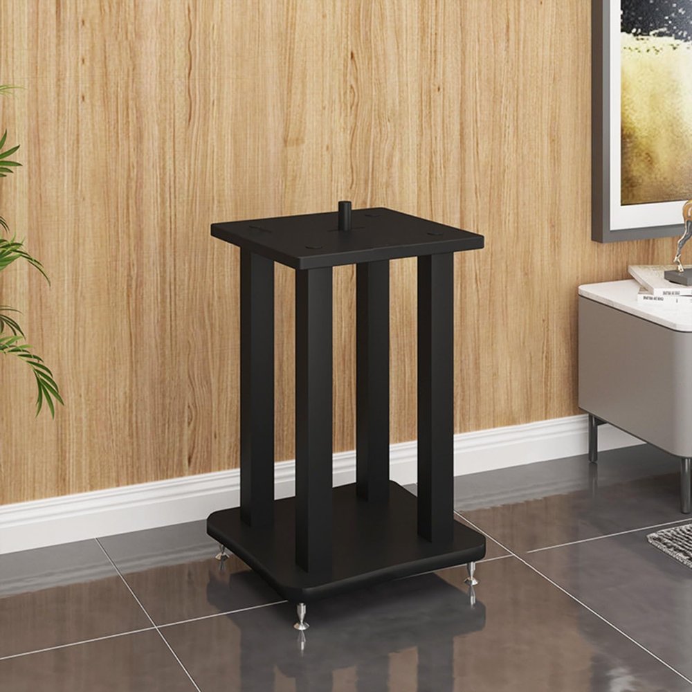 CHZDPP Large Universal Surround Sound Speaker Stand with Anti-Vibration Feet, Bookshelf Speaker Stands for Perform Market Theater, Outdoor Media Stereo Stand(Size:37x37x60cm/14.6x14.6x23.6in)