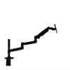 JFUDJKLI V63C/XSJ8013C Aluminum Alloy Extra Long Arm LED LCD Monitor Stand Desktop Clamping Full Motion Monitor Mounting Bracket(Color:XSJ8013CB) view 1