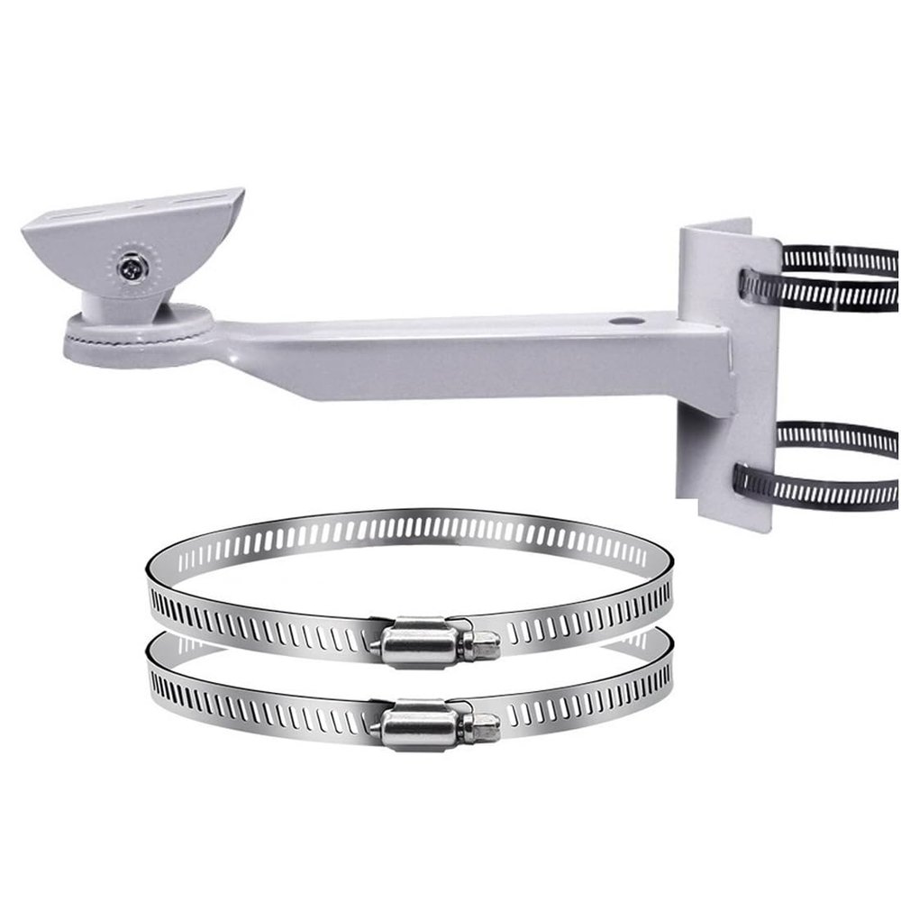 CCTV Security Camera Bracket 90 Degree Corner Pole Mounting Bracket,Equipped with Two Hoops 10cm~40cm Select CCTV Camera Mount Loop 90 Degree Bracket (Hoops 40cm)