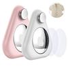Airtag Holder for Kids Hidden,2PCS GPS Tracker Case, Anti-Removal Airtag ABS Case with Pins, Suitable for Children, Elderly, Pets, Backpack, LuggagePink,White view 1