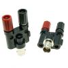 WUZDPRCJ BNC Female to Two Dual 4mm Banana Binding Post Jack Connector Adapter Coaxial Connector Adapter Splitter 1M2F, Army green view 2