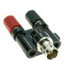 WUZDPRCJ BNC Female to Two Dual 4mm Banana Binding Post Jack Connector Adapter Coaxial Connector Adapter Splitter 1M2F, Army green view 3