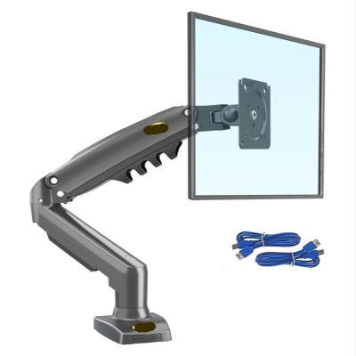 AVXANKTG F80 Gas Spring 17-30 inch Desktop LED LCD Monitor mounting Bracket arm Ergonomic Gas Spring Flexible Installation Load 2~9 kg(Color:Matte Charcoal USB)