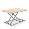 AVXANKTG ID-30 Aluminum Simple Height Adjustment Sit-Stand Desk Lift Foldable Laptop Desk Monitor Stand with Keyboard Tray(Color:Light Brown) view 1