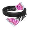 Lc to Lc Fiber Patch Cable 10M/33FT, TPU Armored om4 Multimode Fiber Optic Cable 8Core 50/125um Simplex Fiber Optic Cable Internet OD-5mm,UPC Outdoor Fiber Patch Cable view 1