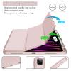 CASZONE Case for iPad Pro 11 inch 2024 M4(5th Generation) with Pencil Holder & Support Pencil Charging,Slim TPU Trifold Stand Smart Magnetic Tablet Cover with Auto Sleep/Wake,Pink view 4