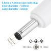 PATIKIL 3Ft Male to Male 3.5x1.35mm DC Power Extension Cable, 6 Pcs 24AWG Wire Adapter Connector Charging Cord for LED Strip DVR Router Camera, White view 2
