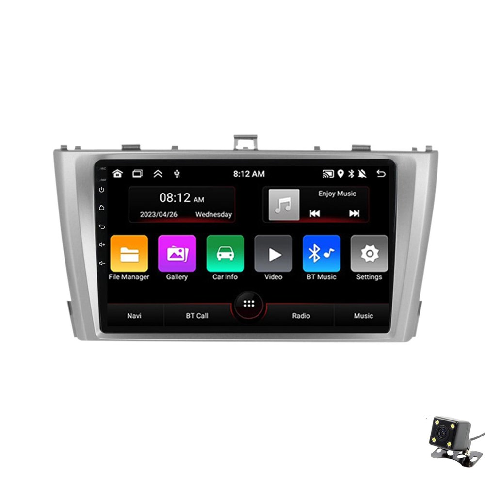 ADMLZQQ Android 12 Head Unit 2 Din Car Stereo Sat Nav for Toyota Avensis 2008-2015 Radio GPS Navigation 9'' MP5 Multimedia Video Player FM Receiver Support 4G SIM 5G WiFi SWC,M95s