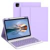 Divufus Keyboard Case for iPad Pro 11 Inch (M4) 2024 [Magnetic Detachable Wireless Keyboard][Support 3 System] Flip Stand Case with Pencil Holder for iPad 11 Pro 2024 (M4), Purple view 1