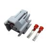 TakenE 1/5/10 Set 2 Pin D-N-O Top Slot Fuel Injector Connector 6189-0060 Female Socket Plug 6189-0670/DJ7024Y-2-21(Size:1 Set) view 1