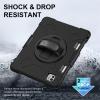 AdirMi Case for iPad Pro 11-inch (M4, 2024, 5th Gen), Military Grade Shockproof Case with [360 Rotating Stand/Hand Strap] [Shoulder Strap] [Pencil Holder],Black view 3