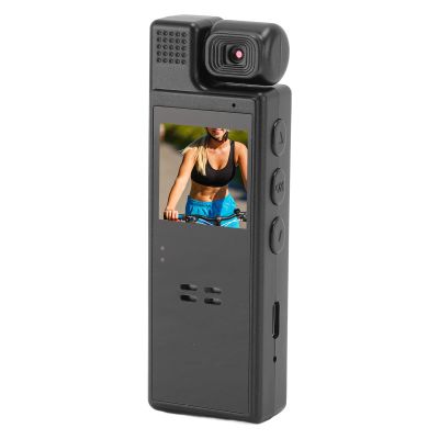 Cuifati 4K Body Cam, 1.3 Inch LCD Screen, NightVision, 180 Rotatable 120 Lens, Portable Video Recorder for Law Enforcement, Outdoor Sports with Back Clip - up to 128GB Card