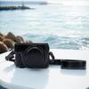Bowan ZV1 Camera Case - Vintage PU Leather Case for Sony ZV1 DSLR Camera with Shoulder Strap (Black) view 4